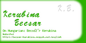 kerubina becsar business card